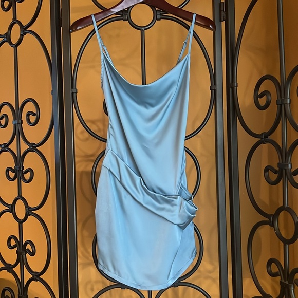 PrettyLittleThing Dresses & Skirts - PRETTYLITTLETHING Satin Cowl Neck Hip Cut Out Dress